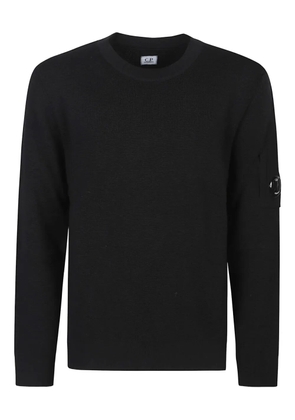 C.P. Company Lens-detail wool sweater - Black
