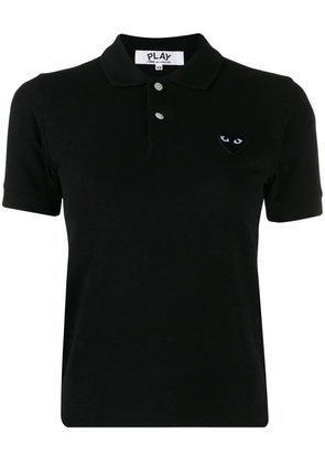 Comme Des Garçons Play embroidered heart polo shirt - Black