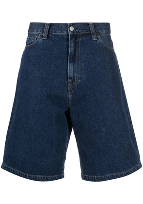 Carhartt WIP logo-patch denim shorts - Blue