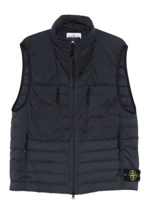 Stone Island zip quilted jacket - Black
