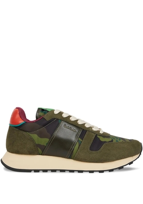 Paul Smith Eighties camouflage leather sneakers - Green