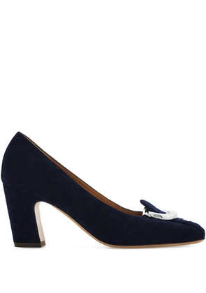 Ferragamo 70mm Gancio block-heel pumps - Blue