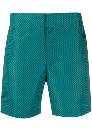 Frescobol Carioca Pepe-print classic swim shorts - Green