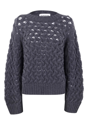 P.A.R.O.S.H. cable-knit perforated sweater - Grey