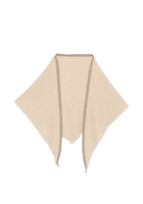 Liska contrasting-trim scarf - Neutrals
