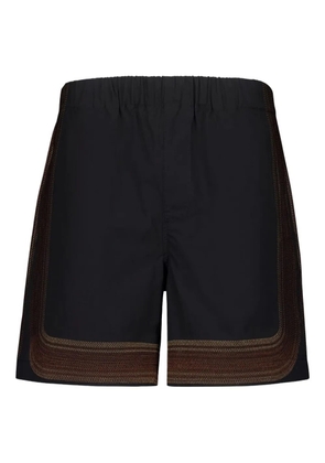 COMMAS embroidered-detail elasticated-waistband shorts - Black