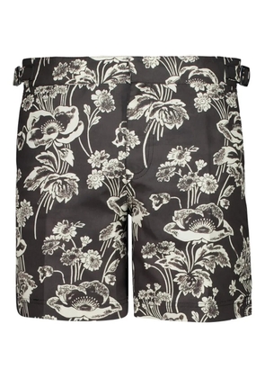 COMMAS floral-print swim shorts - Black