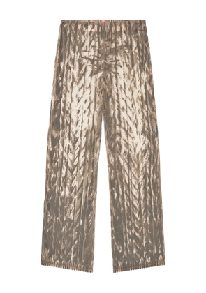 Diesel cable-print tulle trousers - Neutrals