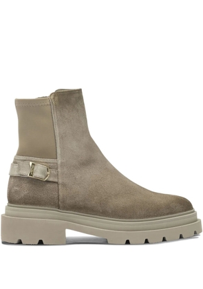 Santoni buckled-strap ankle boots - Neutrals