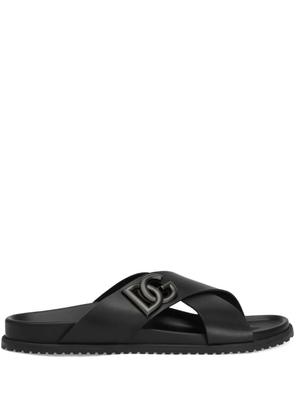 Dolce & Gabbana DG logo sandals - Black