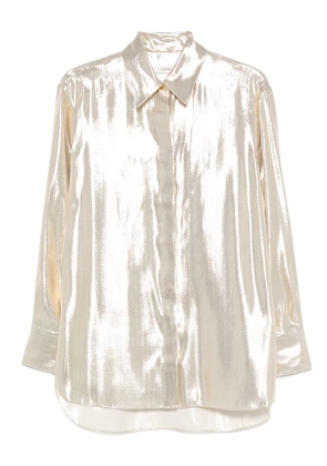 JOSEPH Capri metallic buttoned top - Gold