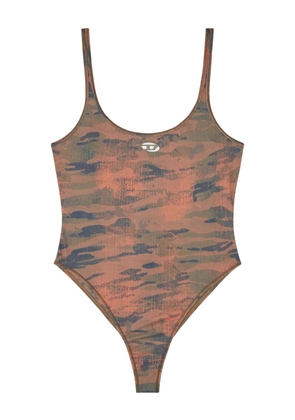 Diesel camouflage-print swimsuit - Pink