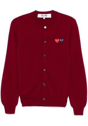 Comme Des Garçons Play heart-patch cardigan - Red