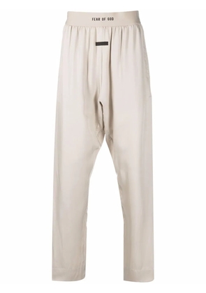 Fear Of God logo-waist slip-on dropped-crotch trousers - Neutrals