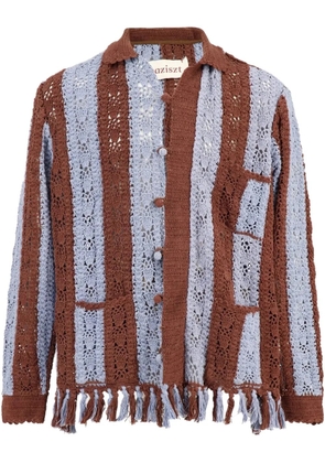 Baziszt crochet-knit shirt - Brown