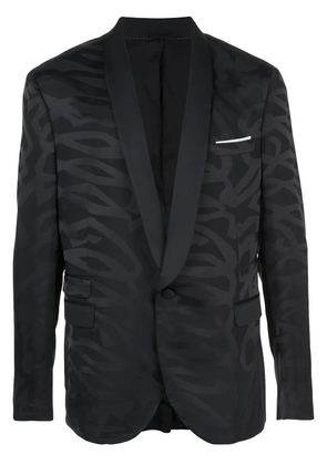 Neil Barrett patterned satin jacket - Black