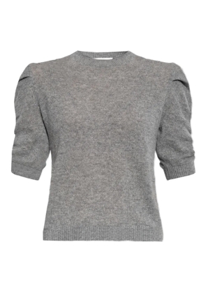FRAME ruched short-sleeve sweater - Grey