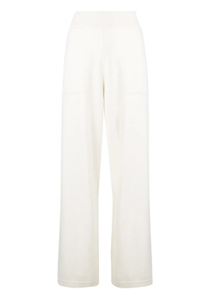 Barrie flared knitted trousers - White