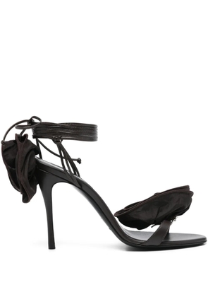 Magda Butrym 105mm rose-detail sandals - Brown