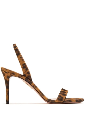Aquazzura So Nude 85mm leather sandals - Brown