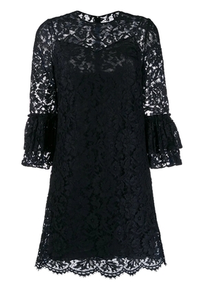 Valentino Garavani flared floral lace mini dress - Blue