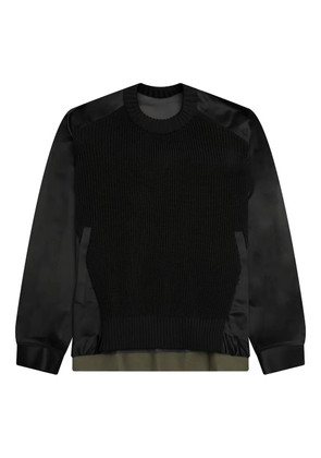 sacai panelled sweatshirt - Black