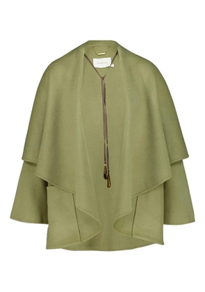 ZIMMERMANN Rebellion wool cape - Green
