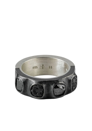 Parts of Four sterling silver Sistema diamond ring