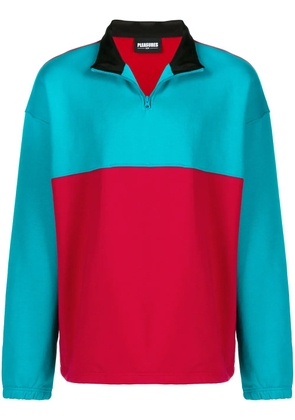 Pleasures contrast panel fleece sweatshirt - Red