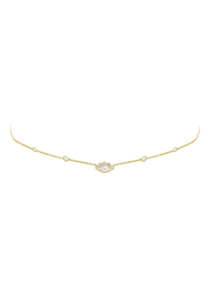 Logan Hollowell 14K yellow gold Angel Eye diamond choker