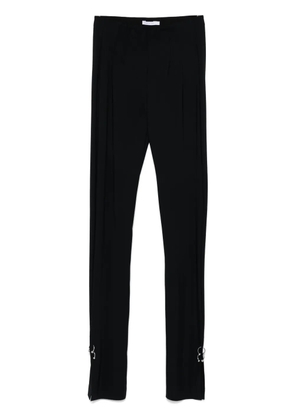 Patrizia Pepe piercing-detail straight-leg trousers - Black