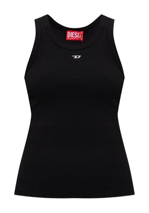 Diesel ribbed logo-plaque top - Black