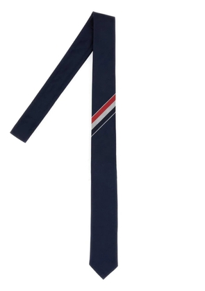 Thom Browne grosgrain stripe tie - Blue