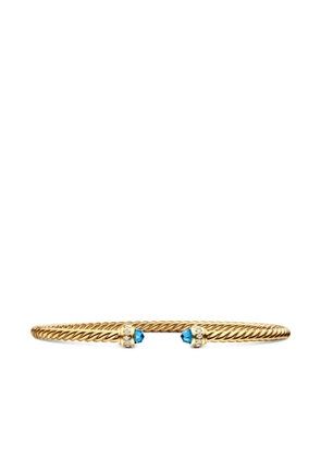 David Yurman 18kt yellow gold Cablespira topaz and diamond bracelet