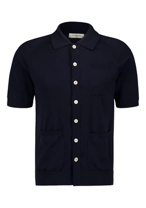 Piacenza Cashmere patch-pocket short-sleeve shirt - Blue