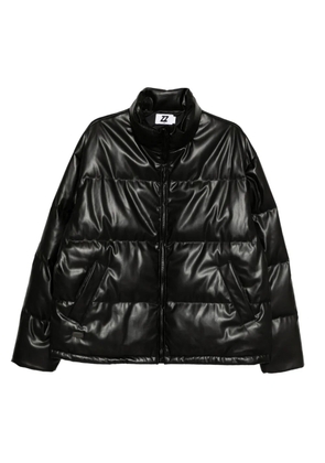 izzue faux leather padded jacket - Black