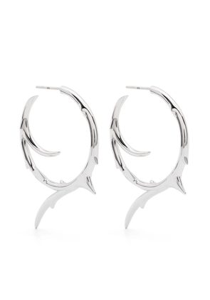 Shaun Leane large Rose Thorn hoop earrings - Silver