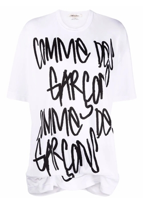 Comme Des Garçons logo print T-shirt - White