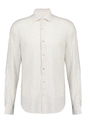 Boglioli striped cotton-linen blend shirt - Neutrals