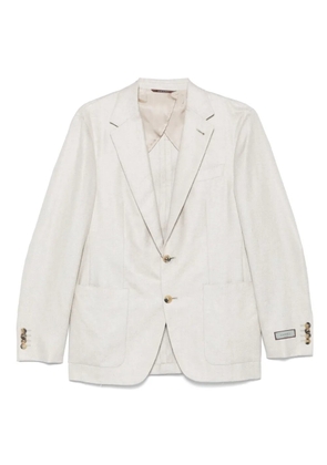 Canali single-breasted blazer - Neutrals