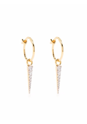 Missoma crystal pavé mini spike charm hoop earrings - Gold