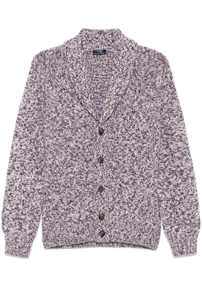 Barba virgin wool cardigan - Purple