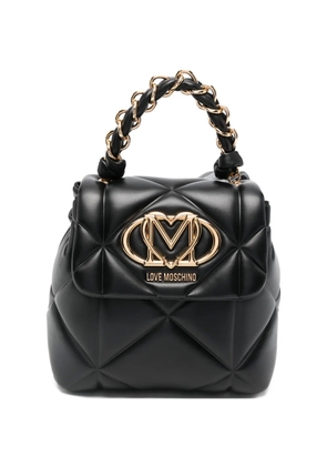 Love Moschino quilted logo backpack - Black