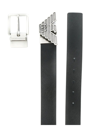 Emporio Armani logo buckle belt - Black