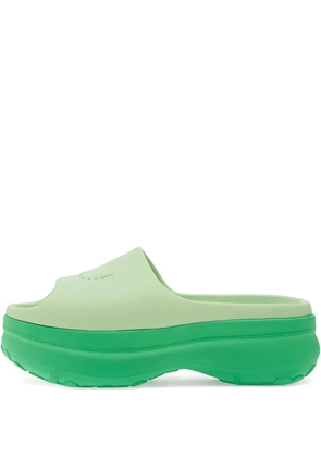 adidas platform logo slides - Green