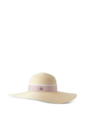 Maison Michel Blanche straw capeline hat - Neutrals
