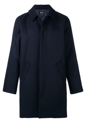A.P.C. boxy single-breasted coat - Blue