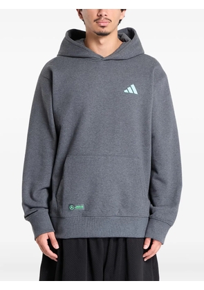 adidas x Mercedes logo-detail hoodie - Grey