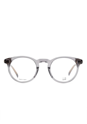 Dunhill metallic-finish round-frame glasses - Grey