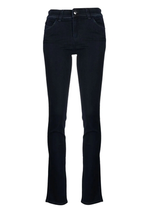 Emporio Armani high-waisted slim-cut trousers - Blue